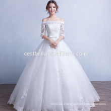 Nuevo vestido de boda elegante 2016 Vestido de bola hinchado de Tulle elegante Vestidos de boda blancos